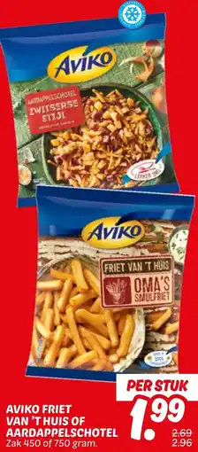 Dekamarkt Aviko friet van 't huis of aardappelschotel aanbieding
