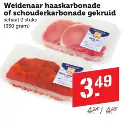 Coop Weidenaar haaskarbonade of schouderkarbonade gekruid aanbieding