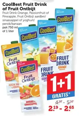 Coop CoolBest Fruit Drink of Fruit Ontbijt aanbieding