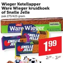Coop Wieger Ketellapper Ware Wieger kruidkoek of Snelle Jelle aanbieding