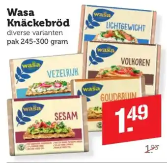 Coop Wasa Knäckebröd aanbieding