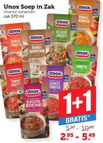 Coop Unox Soep in Zak aanbieding