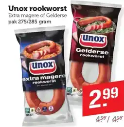 Coop Unox rookworst aanbieding