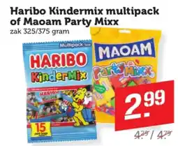Coop Haribo Kindermix multipack of Maoam Party Mixx aanbieding