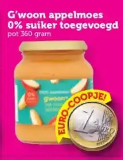 Coop G'woon appelmoes 0% suiker toegevoegd aanbieding