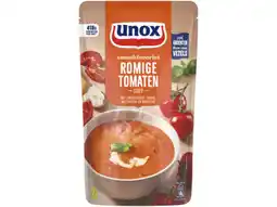 Hoogvliet Unox Soep in zak speciaal romige tomatensoep aanbieding