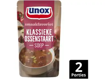Hoogvliet Unox Soep in zak speciaal klassieke ossenstaartsoep aanbieding