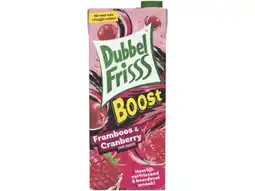 Hoogvliet Dubbelfrisss Boost framboos cranberry aanbieding
