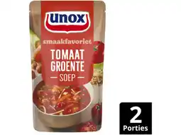 Hoogvliet Unox Soep in zak speciaal tomaat groentesoep aanbieding