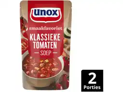Hoogvliet Unox Soep in zak speciaal klassieke tomatensoep aanbieding
