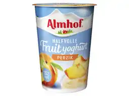 Hoogvliet Almhof Halfvolle yoghurt perzik aanbieding