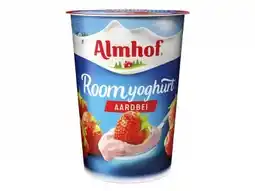 Hoogvliet Almhof Roomyoghurt aardbei aanbieding
