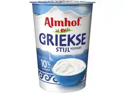Hoogvliet Almhof Griekse styl yoghurt 10% vet aanbieding