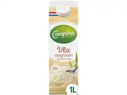 Hoogvliet Campina slagroom vla aanbieding