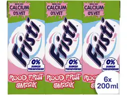 Hoogvliet Fristi Rood Fruit geen suiker toegevoegd 6-pak aanbieding