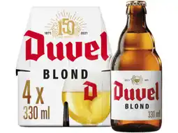 Hoogvliet Duvel Blond Bier Fles 4-pack aanbieding