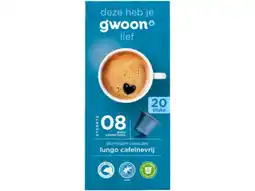 Hoogvliet G'woon Koffiecapsules lungo cafeinevrij aanbieding