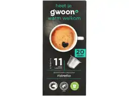 Hoogvliet G'woon Koffiecups espresso ristretto aanbieding