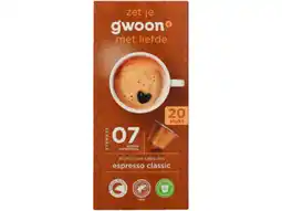 Hoogvliet G'woon Koffiecups espresso classic aanbieding