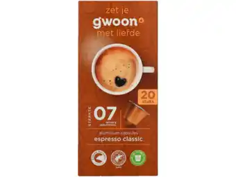 Hoogvliet G'woon Koffiecups espresso classic aanbieding