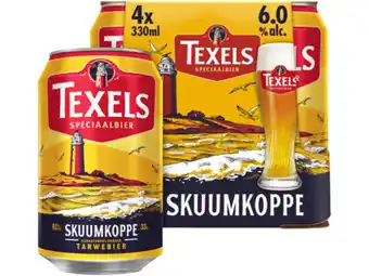 Hoogvliet Texels Skuumkoppe Bier blik 4-pak aanbieding