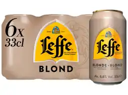 Hoogvliet Leffe Blond Belgisch Abdijbier blikken 6-pack aanbieding