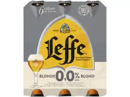 Hoogvliet Leffe Blond 0.0% Alcoholvrij bier fles 6-pack aanbieding