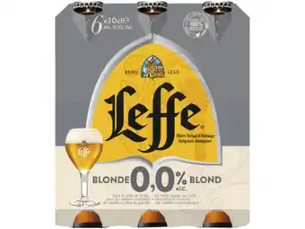 Hoogvliet Leffe Blond 0.0% Alcoholvrij bier fles 6-pack aanbieding