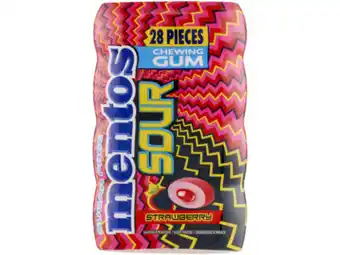 Hoogvliet Mentos Gum sour aardbei aanbieding