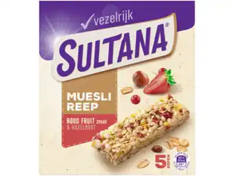 Hoogvliet Sultana Mueslireep rood fruit aanbieding