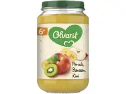 Hoogvliet Olvarit 6+ Maanden Perzik Banaan Kiwi aanbieding