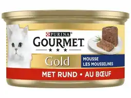 Hoogvliet Gourmet Gold mousse kattenvoer nat met rund aanbieding