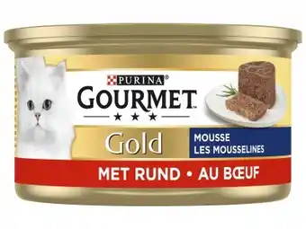 Hoogvliet Gourmet Gold mousse kattenvoer nat met rund aanbieding