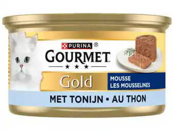 Hoogvliet Gourmet Gold mousse kattenvoer nat met tonijn aanbieding