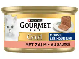 Hoogvliet Gourmet Gold mousse kattenvoer nat met zalm aanbieding