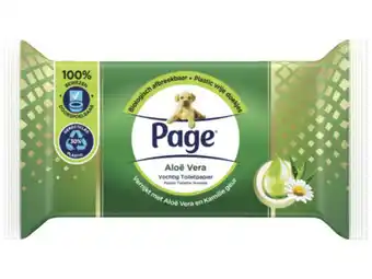 Hoogvliet Page vochtig toiletpapier - Aloe vera aanbieding