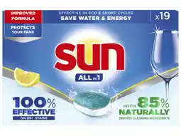 Hoogvliet Sun All-in 1 vaatwastabletten lemon aanbieding