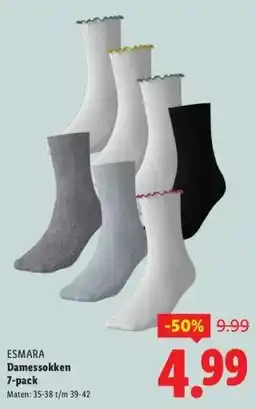 Lidl ESMARA Damessokken 7-pack aanbieding
