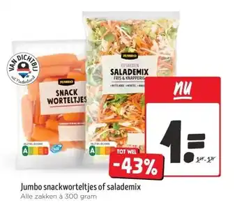 Jumbo Jumbo snackworteltjes of salademix aanbieding