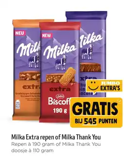 Jumbo Milka Extra repen of Milka Thank You aanbieding