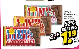 Hoogvliet Tony's Chocolonely aanbieding