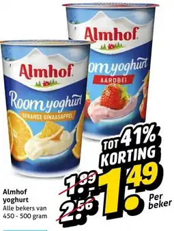 Hoogvliet Almhof yoghurt aanbieding