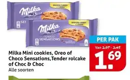 Hoogvliet Milka Mini cookies, Oreo of Choco Sensations, Tender rolcake of Choc & Choc aanbieding