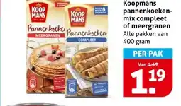 Hoogvliet Koopmans pannenkoeken- mix compleet of meergranen aanbieding