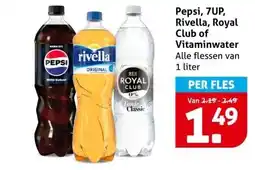 Hoogvliet Pepsi, 7UP, Rivella, Royal Club of Vitaminwater aanbieding