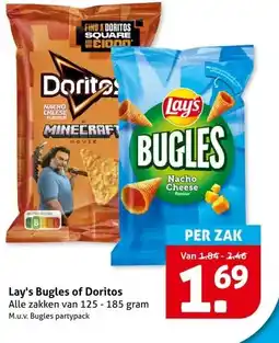 Hoogvliet Lay's Bugles of Doritos aanbieding