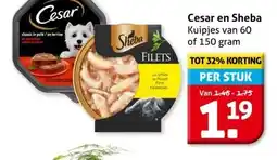 Hoogvliet Cesar en Sheba aanbieding