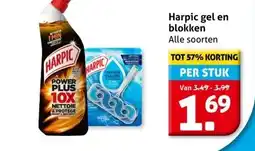 Hoogvliet Harpic gel en blokken aanbieding
