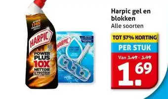 Hoogvliet Harpic gel en blokken aanbieding
