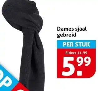 Hoogvliet Dames sjaal gebreid aanbieding